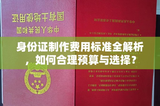 仁布身份证制作费用标准全解析，如何合理预算与选择？