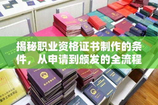 仁布揭秘职业资格证书制作的条件，从申请到颁发的全流程解析