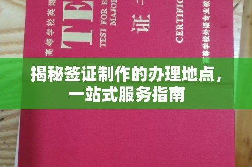 仁布揭秘签证制作的办理地点，一站式服务指南