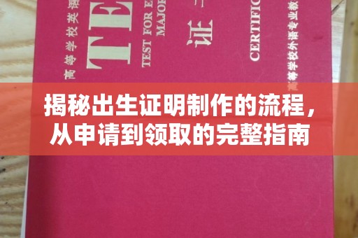 仁布揭秘出生证明制作的流程，从申请到领取的完整指南