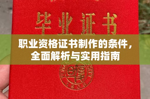 仁布职业资格证书制作的条件，全面解析与实用指南